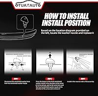 Vista 3 de OTUAYAUTO Boquillas ajustables para limpiaparabrisas de repuesto para Dodge Caliber, Journey Jeep Grand Cherokee, Compass Kit de chorro