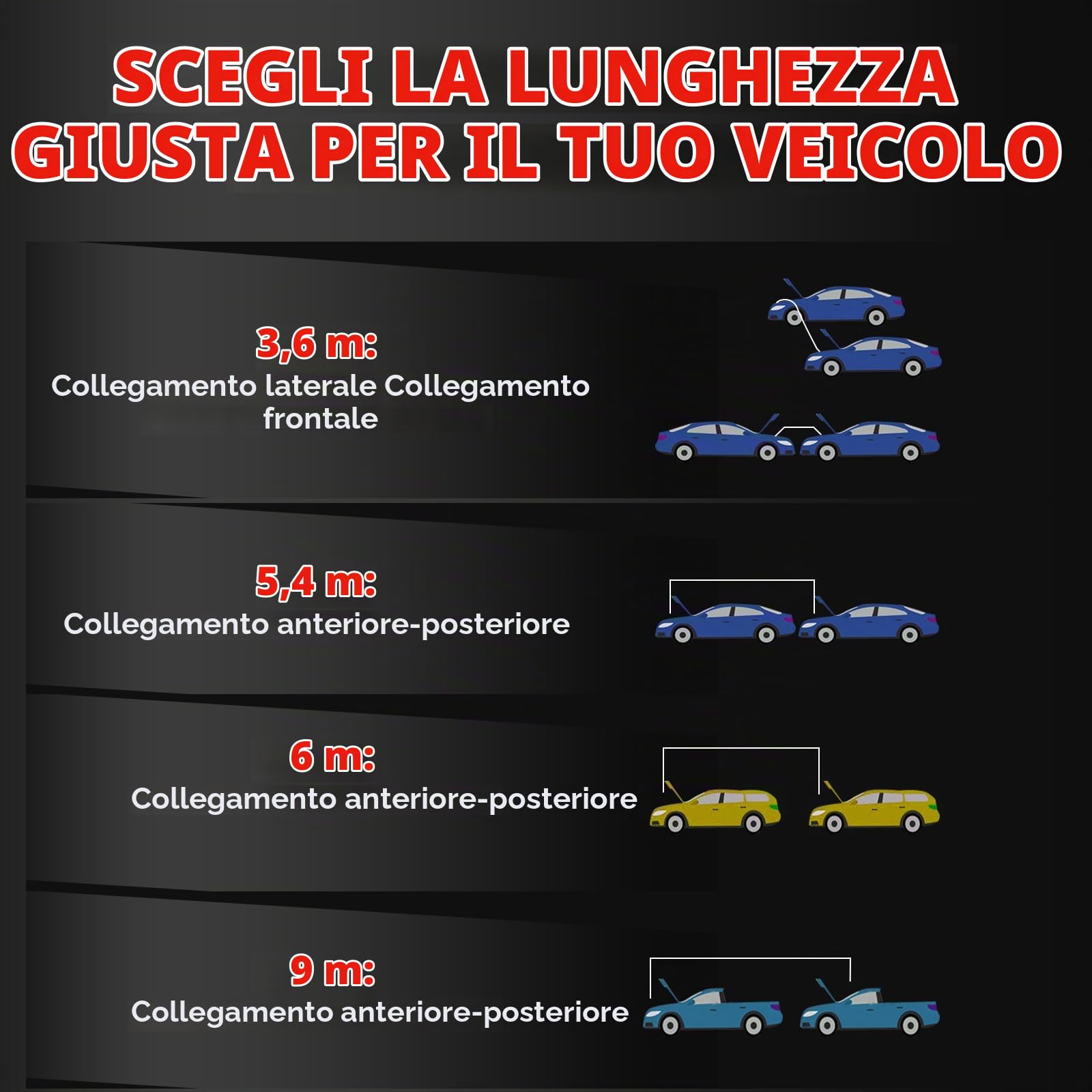 Cavi di avviamento resistenti per batteria auto, 1 calibro 1500 A, 30 m, con connettori di collegamento rapido, borsa da viaggio per camion, SUV, auto, 1 anno di garanzia