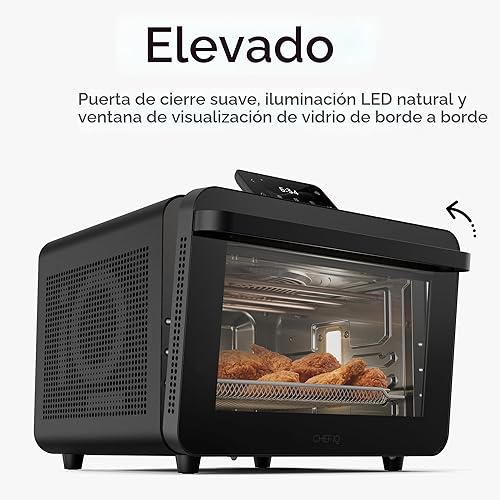 Miniatura 10 de CHEF iQ MiniOven - Combo de freidora de aire y horno tostador inteligente, horno de convección de encimera 11 en 1, hornear, asar, freír al aire,