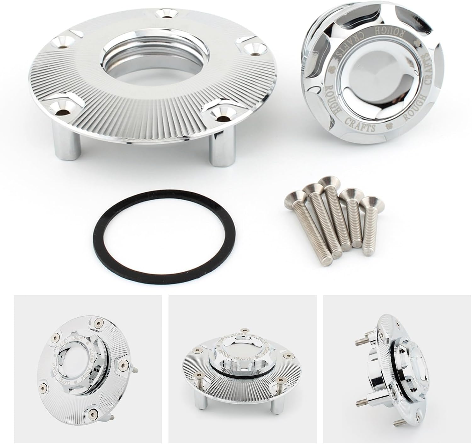 Aluminum Mount Flush Pop Up Vented Fuel Tank Gas Cap Cover Fit For Harley-Davidson X350 2023 Chrome