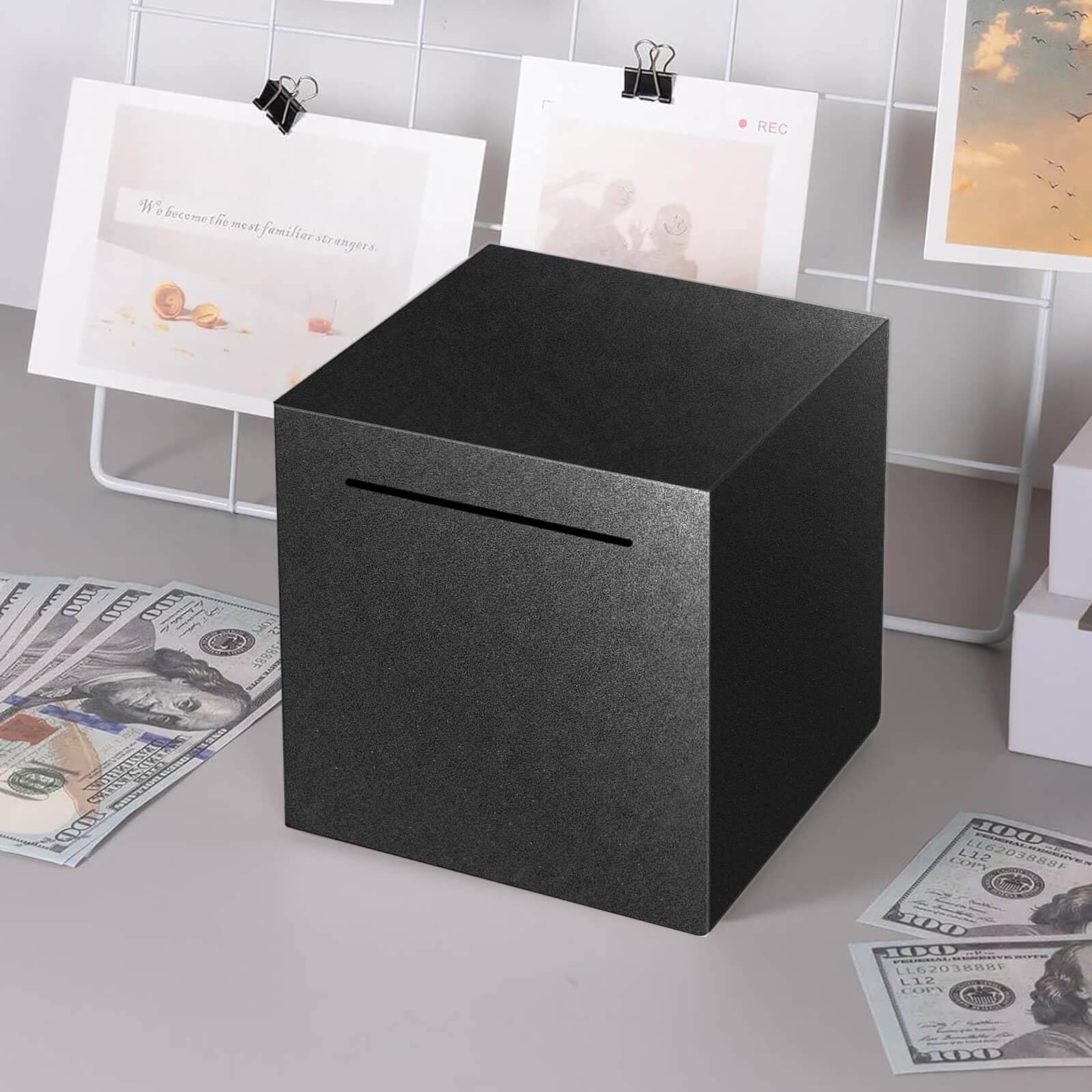 Amazon.co.jp: MUYIBENMU 大人用ブラック貯金箱、開けられない貯金箱