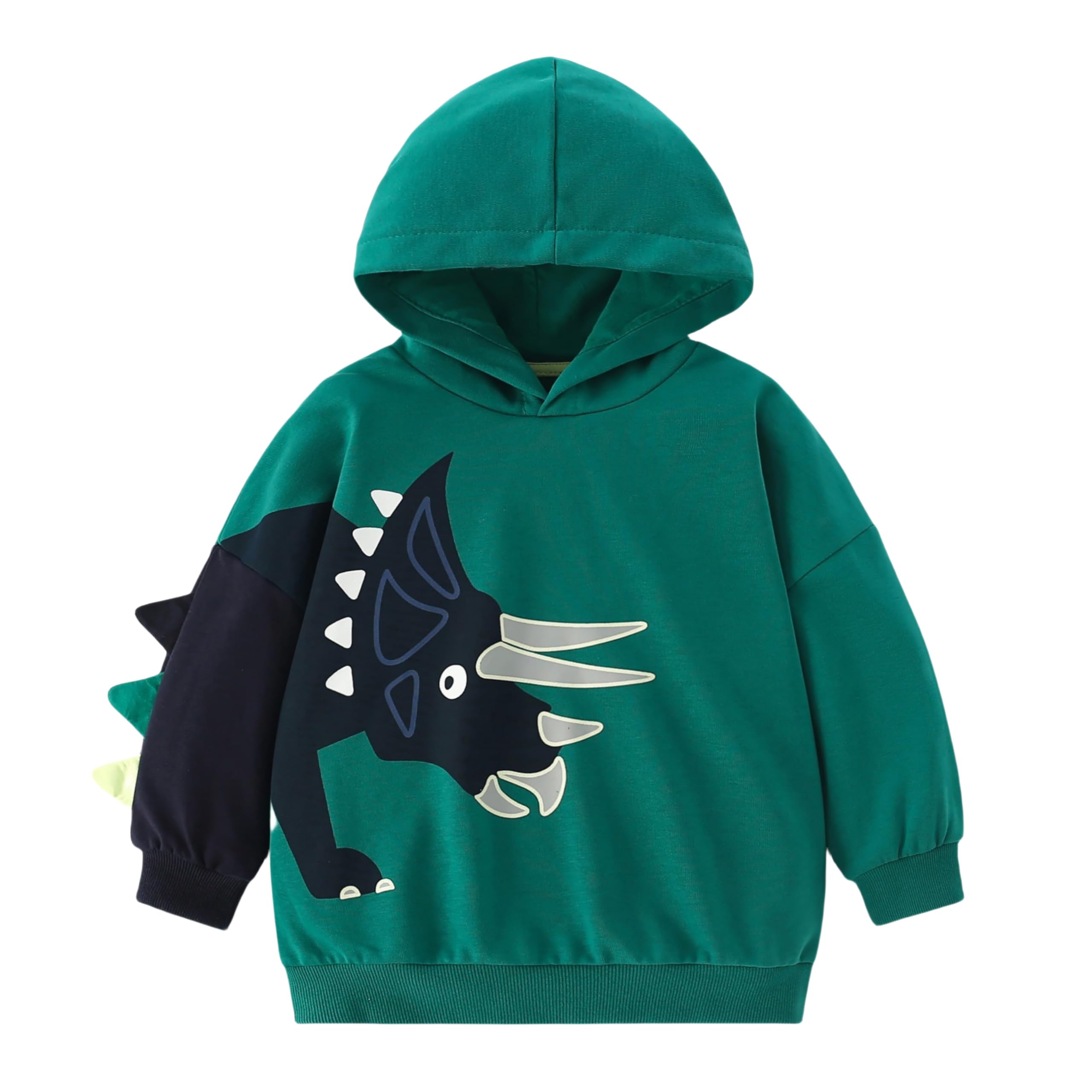 Toddler Boy Hoodie Cartoon Graphic Fall Clothes Kids Cute Sweatshirts With Kangaroo Pocket 2-8T