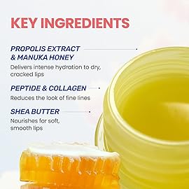 CNP Honey Lip Butter Mini Set - Propolis Lipcerin Travel-Size (4 Flavors), Hydrating Overnight Manuka Lip Balm & Mask, 12hrs Long-lasting Moisture, Stocking Stuffers, Gifts for Women