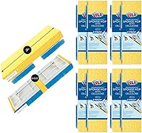 Vista 12 de LOLA Recambio de esponja de celulosa SqueezeMatic Butterfly Mop de 9 pulgadas, cabezal de repuesto, limpieza de pisos, comparable con recambio