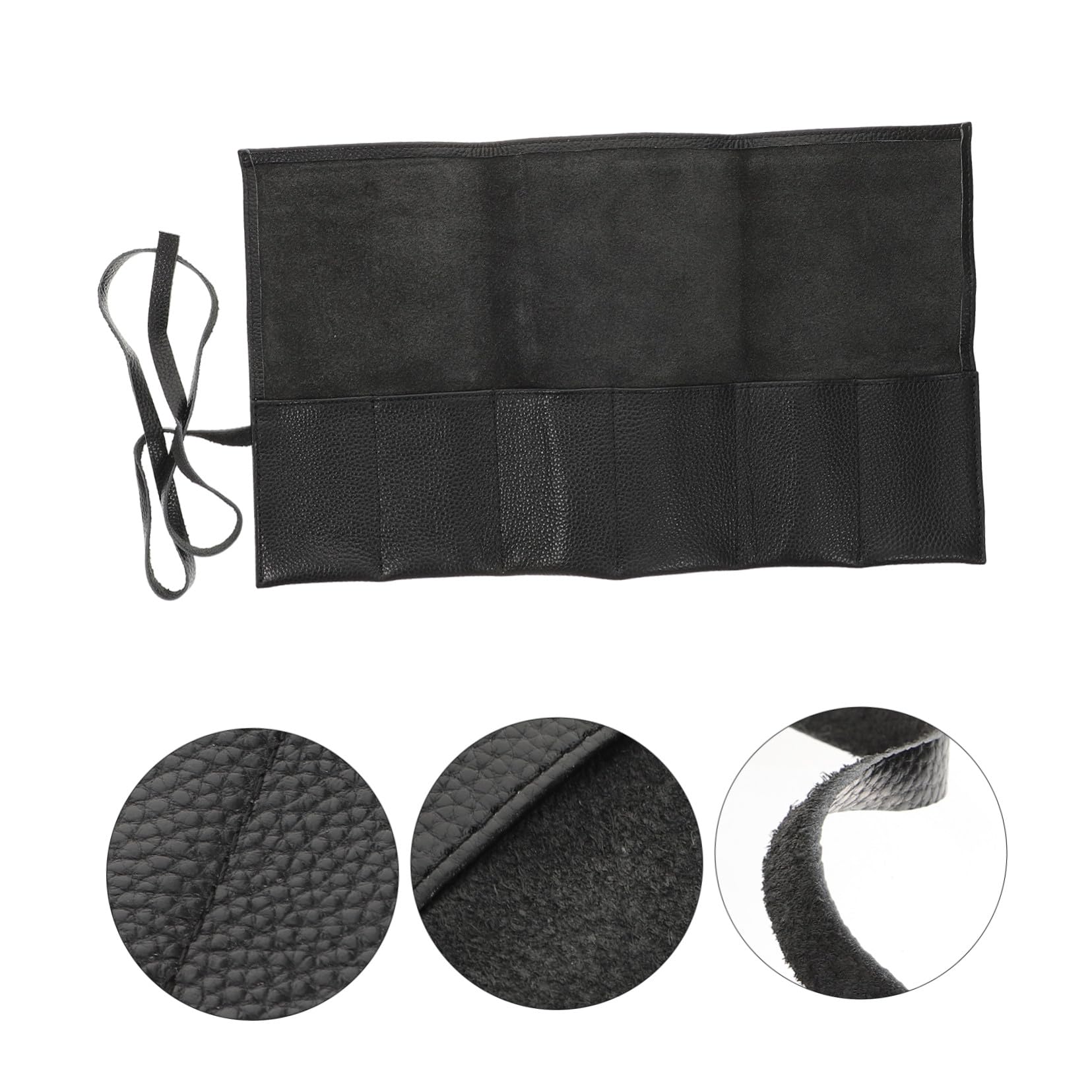 Toyvian Uhrenreisetasche aus Leder, Schwarz, Faltbar, Kompakt und Elegant | Reise Uhrenetui mit Reißverschluss, Schützt vor Kratzern, Leicht und Handlich für Uhrenliebhaber
