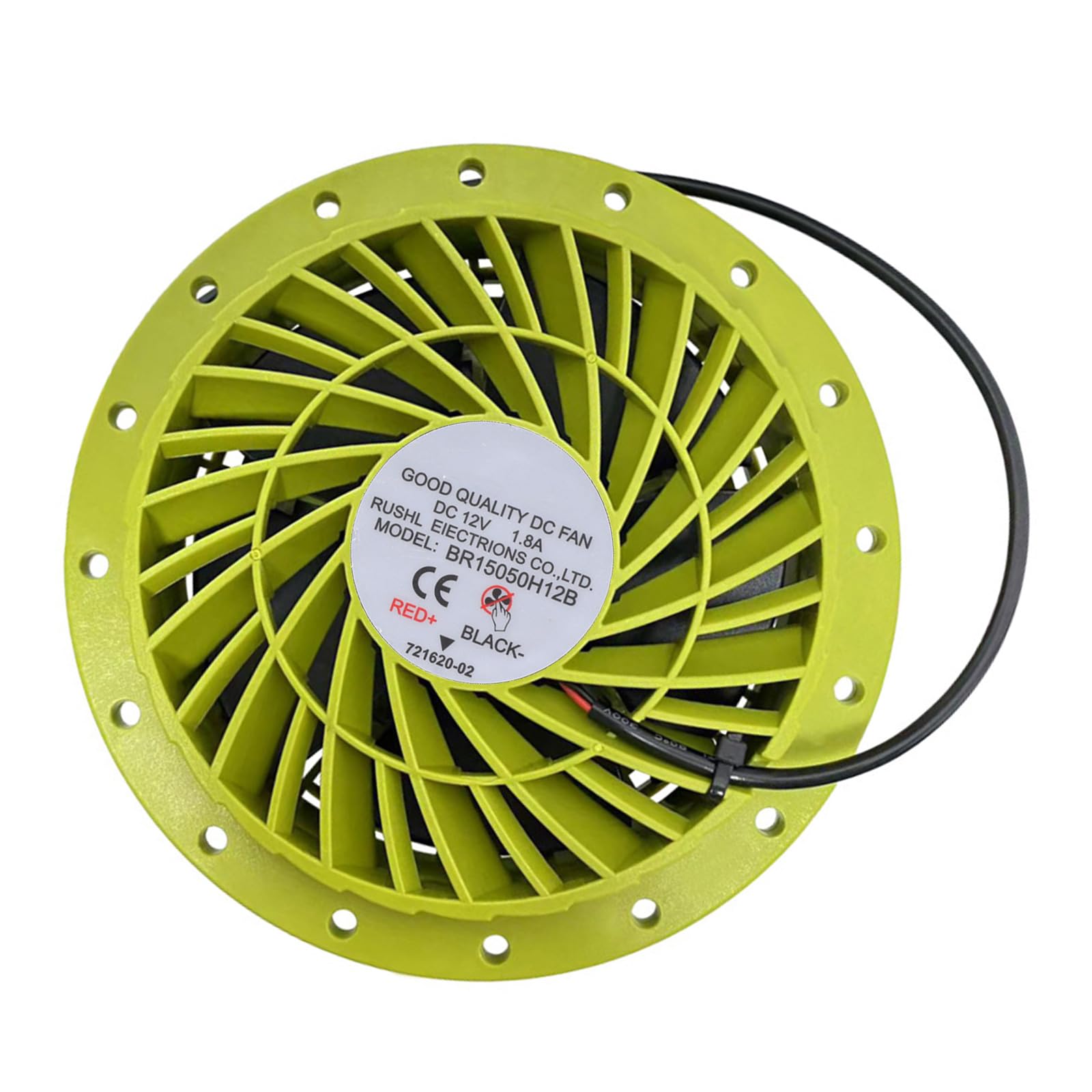 Hzbb Green Duct Fan 6500Rpm For Hvac Airflows Enhancement In Small Spaces, Quiet Ventilation In Grow Areas & Workshops Powerful Duct Fan