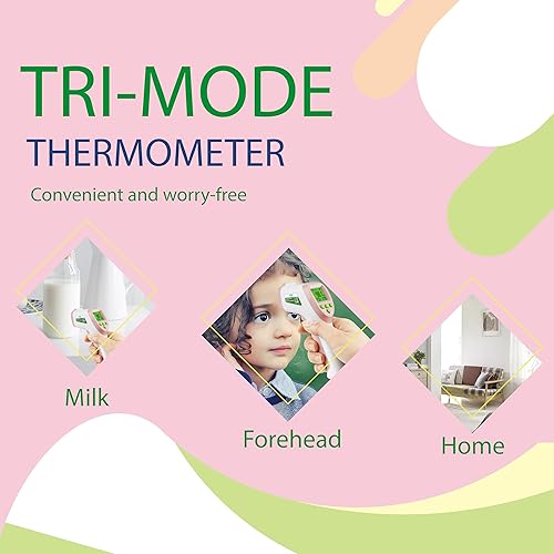 Miniatura 5 de Elate Termómetro de frente Termómetro de bebé para adultos, niños, bebés Infrarrojo digital sin contacto con alarma de fiebre Grado médico para