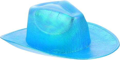 jojofuny Rainbow Glitter Cowboy Hat 