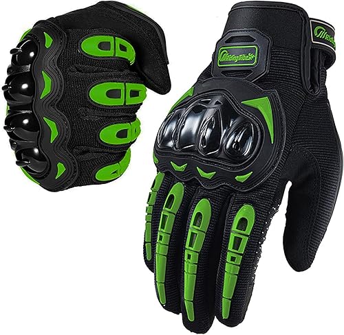 Guantes de motocicleta para hombres y mujeres, de dedo completo, compatibles con pantalla táctil, para bicicleta de montaña y suciedad, guantes para