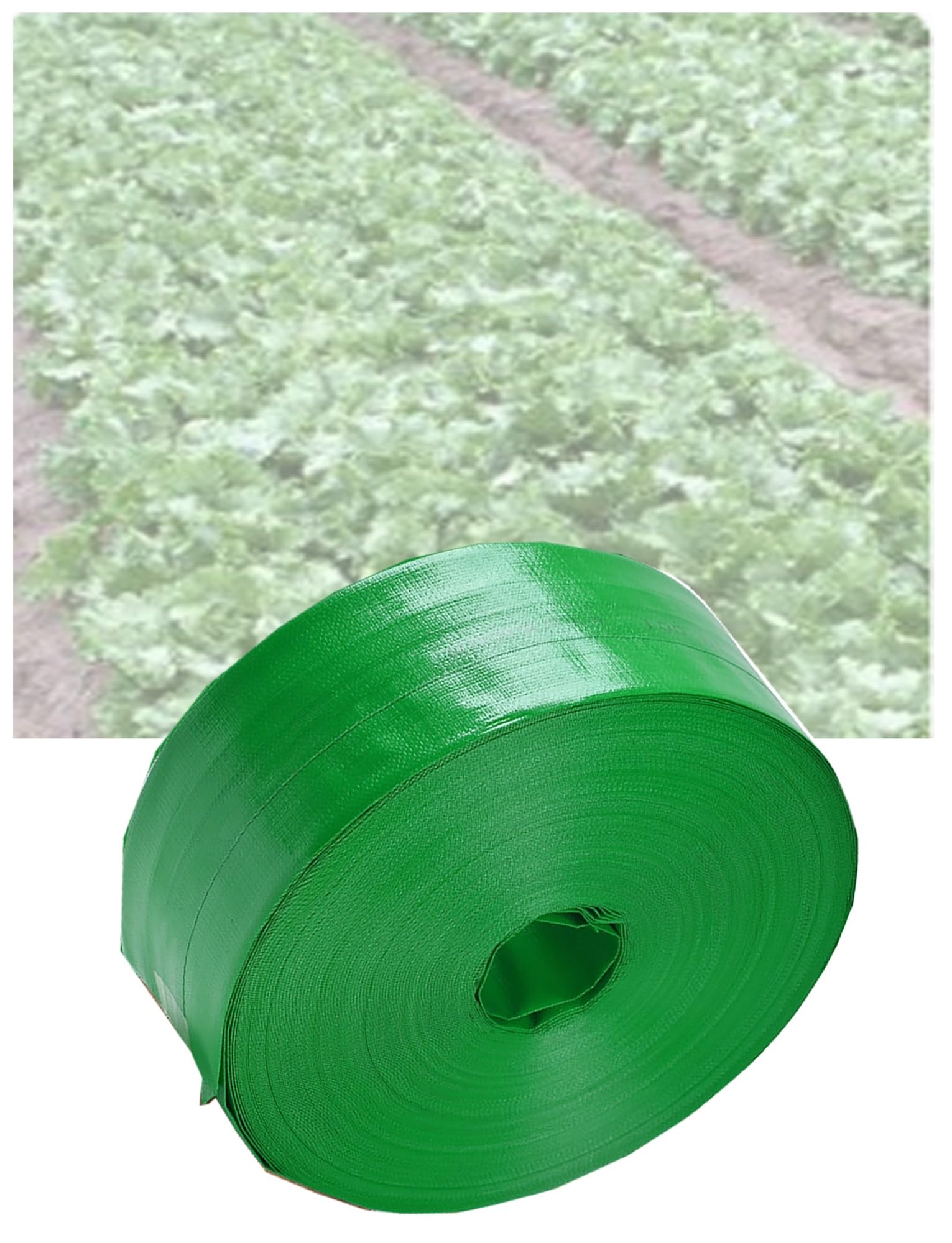 Manguera de Descarga Layflat, Manguera de Descarga Agua for jardín, Tela Trenzada Plana, Color Verde, Varios tamaños(3 Inches x 164 Feet)