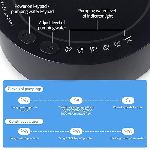 Miniatura 4 de Dispensador de botellas de agua de escritorio, dispensador de agua inteligente para mesa de noche, para botella de agua eléctrica universal de 5