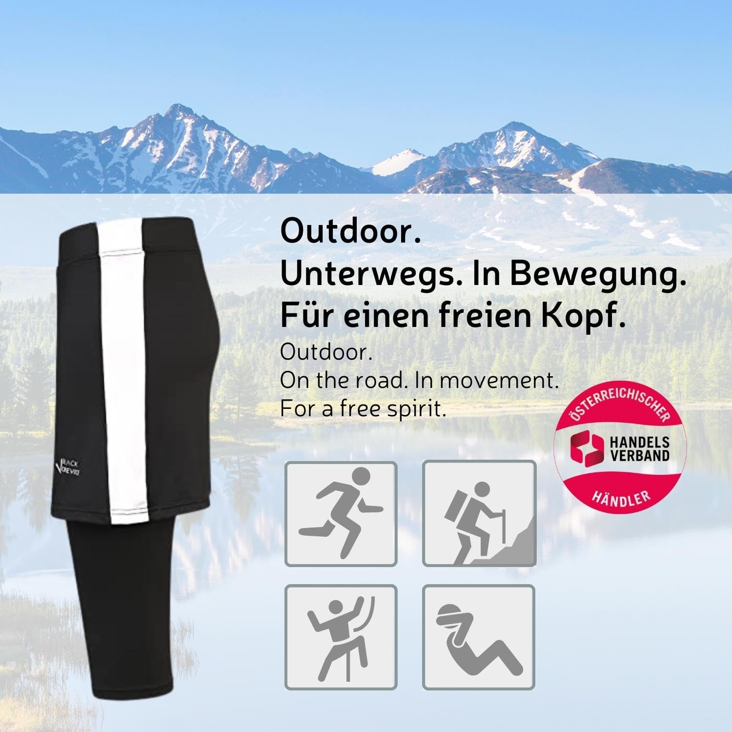Black Crevice Pantalones de Fitness para Mujer con Falda Entrenamiento