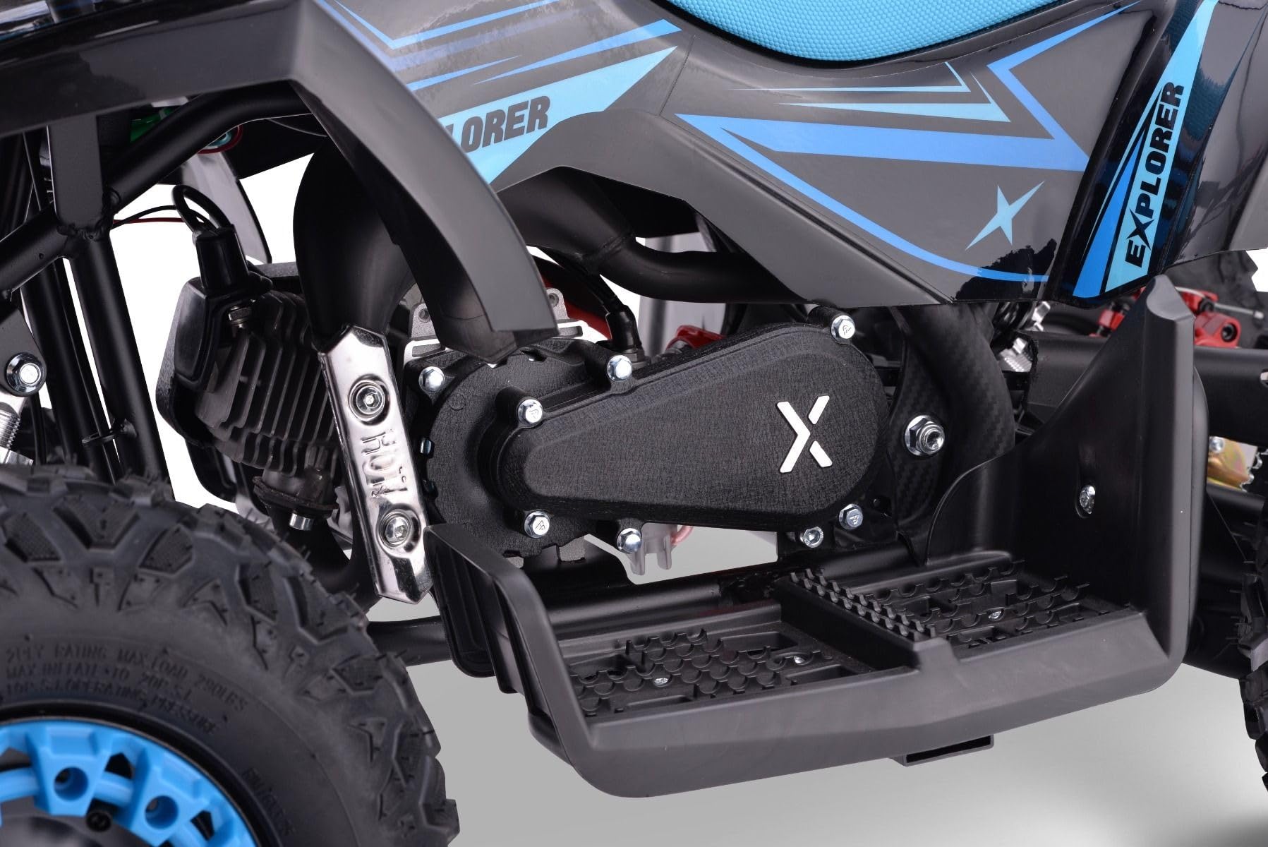 Miniquad 49cc Benzina ATV Bambino, I-Explorer Blu, bambini dai 4 ai 10 anni
