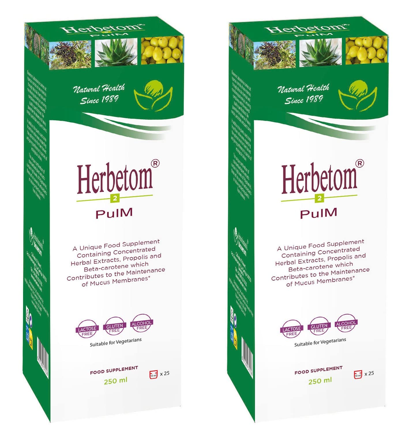 Bioserum Herbetom 2 Pulm 250 ml Syrup with Herbal Extracts. Twin Pack