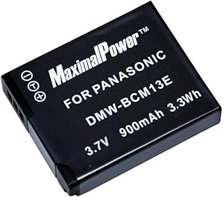 MaximalPower Replacement DMW-BCM13E Battery for Panasonic Lumix DC-TS7, DMC-FT5A, LZ40, TS5, TS6, TZ37, TZ40, TZ41, TZ55, TZ60, ZS27, ZS35, ZS30, DMC-ZS45, DMC-ZS40, DMC-ZS50 Digital Camera