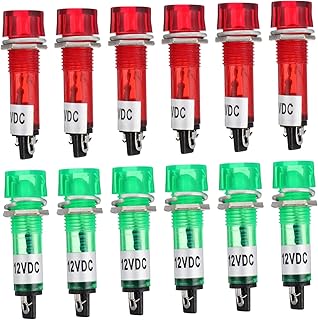 VILLCASE 40 Pcs Signal Light Power Lamp Warning Lights Led Indicator Light Mini Indicator Lamp Car Light Head Mini Indicator Light Led Panel Pilot Lamp Dc12v Headlights Plastic Metal