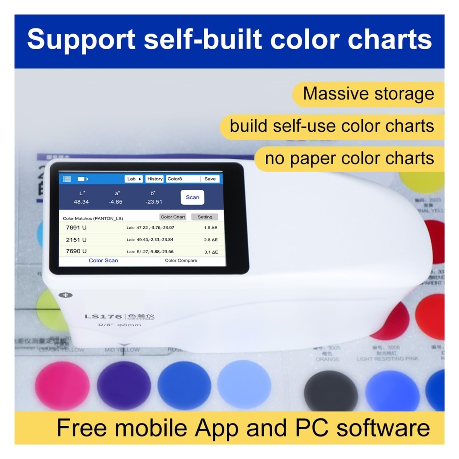 Espectrofotómetro, Medidor De Blancura Dispositivo Medición Color Colorímetro Mano Espectrofotómetro