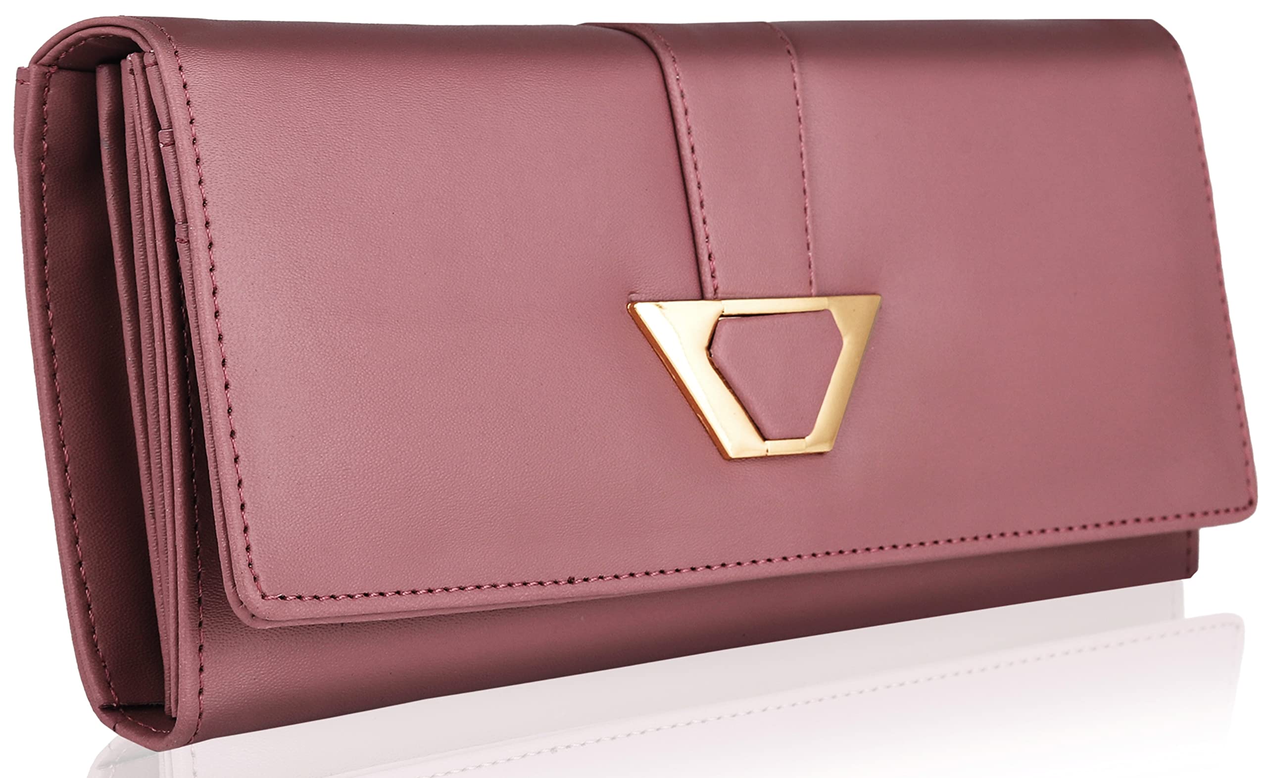 yessbenza Women's and Girls Synthetic Faux-Leather Mobile Hand Clutch Handbags Hand Wallet Purses (YAFC-1805PINK Peach)-picture-28