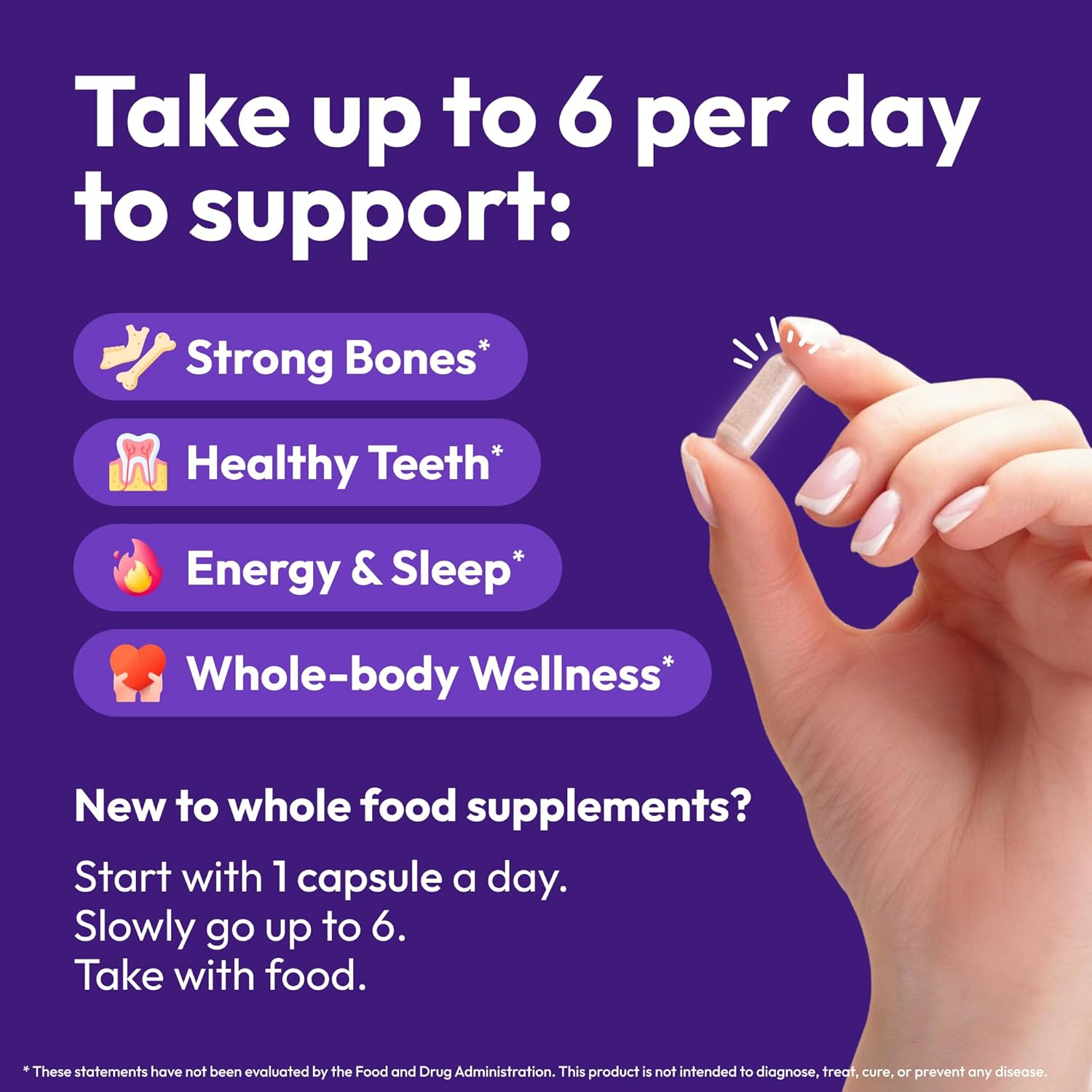 Strong Jaw - Bone & Jaw Restore – Calcium Supplements with Vitamin D3, K2 & Magnesium | Non-GMO | Bone Builder & Nutrition Support for Women & Men | Density Support Formula | 180 Capsules Bottle