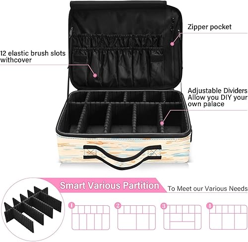 Miniatura 4 de Shells Ocean Waves Beach Starfish cosmetic bags women bag toiletry travel up bag organizator large travel makeup bag bolsos de maquillaje para mujer