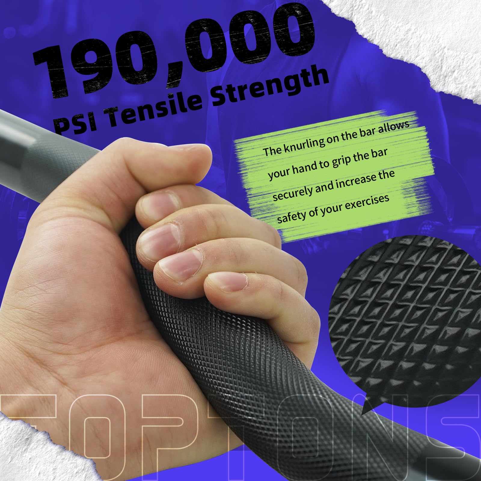 MAYCAN Bilanciere olimpico per curl, 1,5 m, con cuscinetto a bilanciere dotato di due collari a molla, adatto per sollevamento pesi, spinte dell'anca, squat e affondi