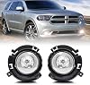 Fog Light Replacement for Dodge Durango 2011 2012 2013 Front Bumper Driving Fog Lamps with H10 12V 42W Halogen Bulbs