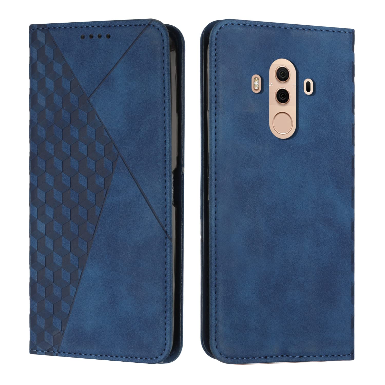 KOUYI Compatible with Huawei Mate 10 Pro Wallet Case,Premium PU Synthetic  Leather Full Body Protective Cover Flip Card Slots Magnetic Closure