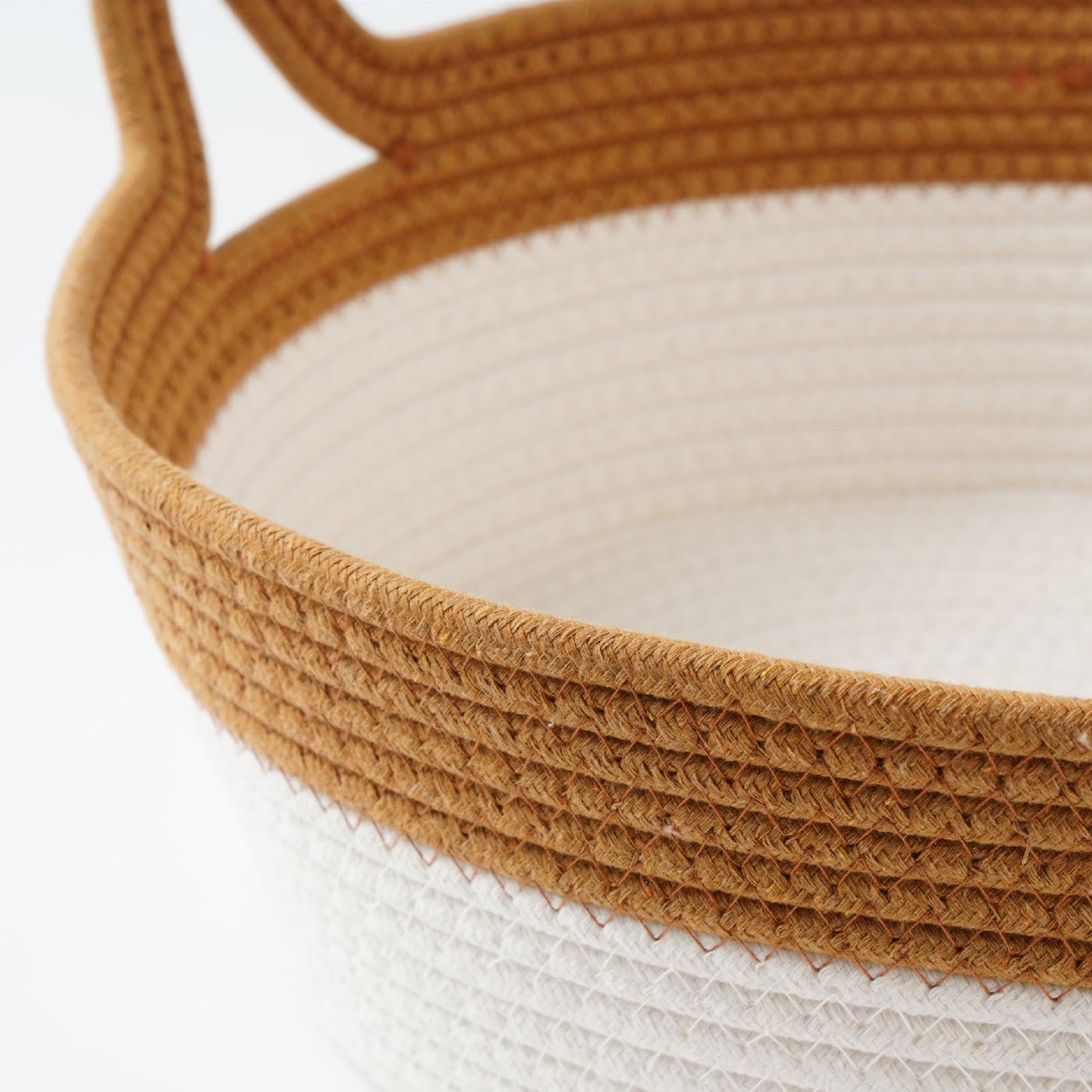 Lit pour Chat en Corde de Coton, Nid de Panier Rafraîchissant | Tapis d'Intérieur en Forme de Chaton Respirable pour Chiot avec Queue de Jouet pour Dormir en Été