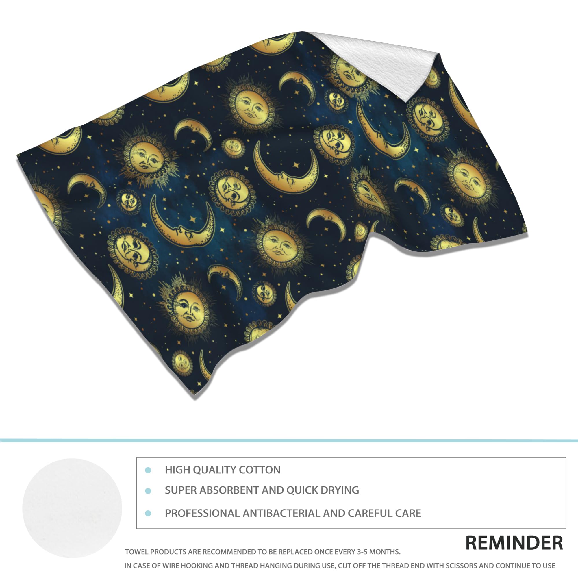 Amazon.com: CXULIN 2 Pack Hand Towels for Bath,Boho Celestial Moon