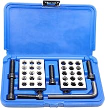 Pair of Ultra-Precision 1 x 2 x 3-Inch Parallel Blocks Set 23 Holes 0.0001 Precision with Case&Screws