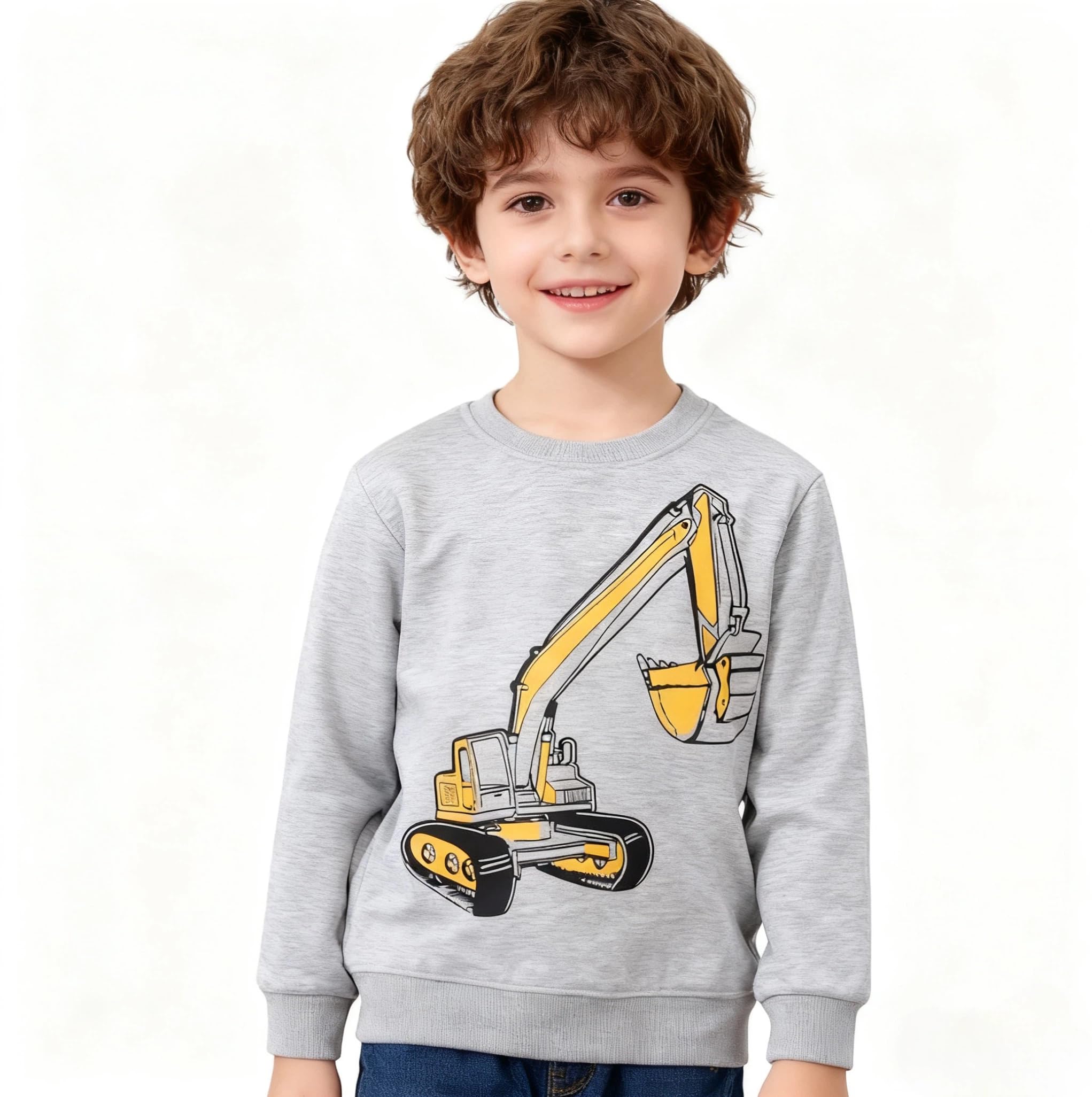 Sudaderas Niño Dinosaurio Algodón Pullover para Bebé Niño Cuello Redondo Sweatshirt Niño sin Capucha Otoño Invierno Ropa para Niños de 2-7 Años
