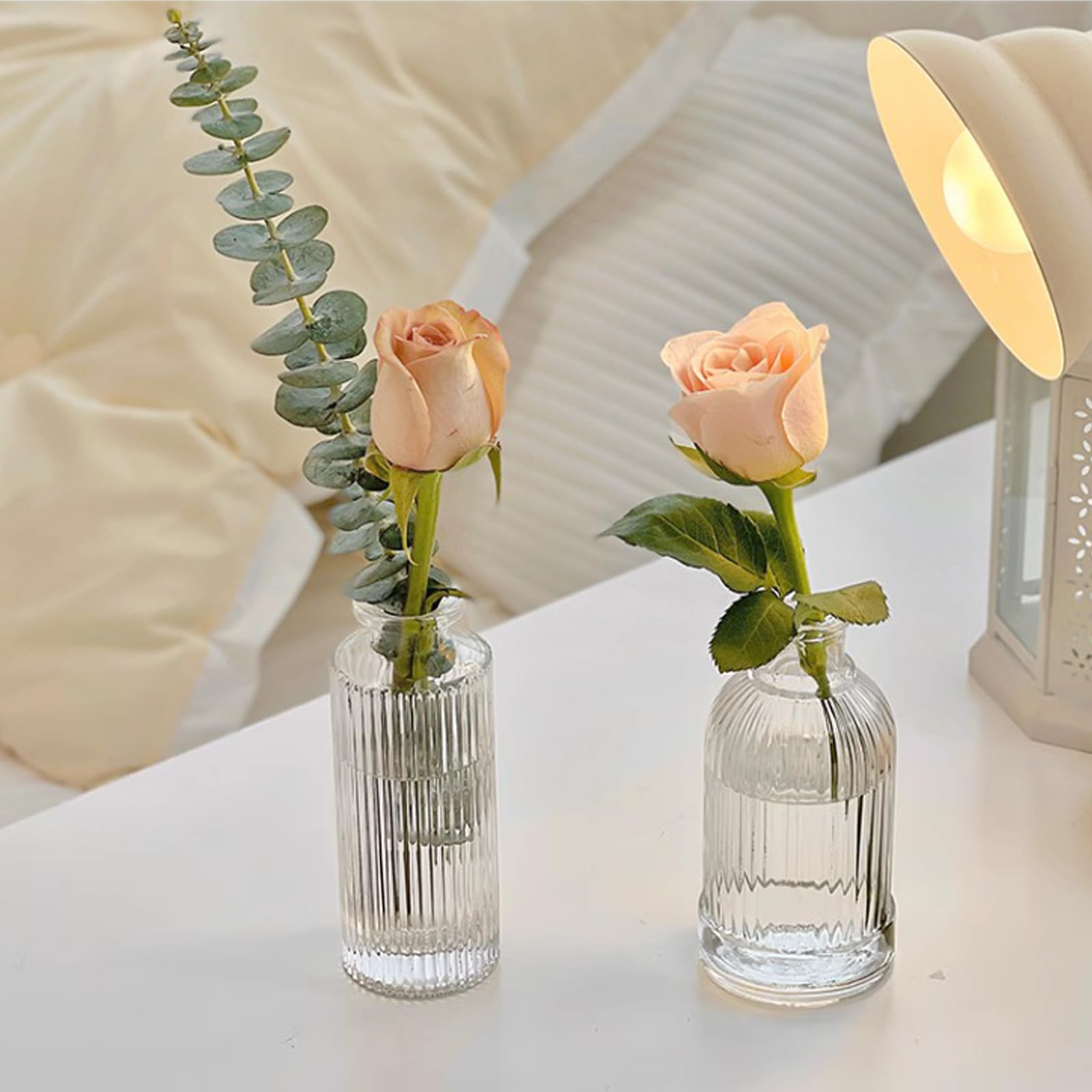 Lot De 12 Mini Vases En Verre Homshsjhkis Pour Décoration Florale Et Table