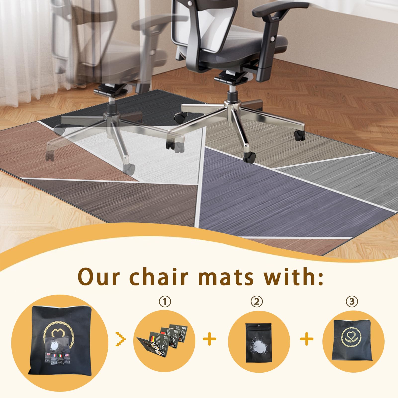 Alfombra de Suelo para Suelos Duros Laminado, Alfombrilla para Silla de Gaming Oficina, Alfombra Gaming Suelo, Alfombra para Silla de Oficina, Protector Suelo Silla Ruedas 100 x 120 cm