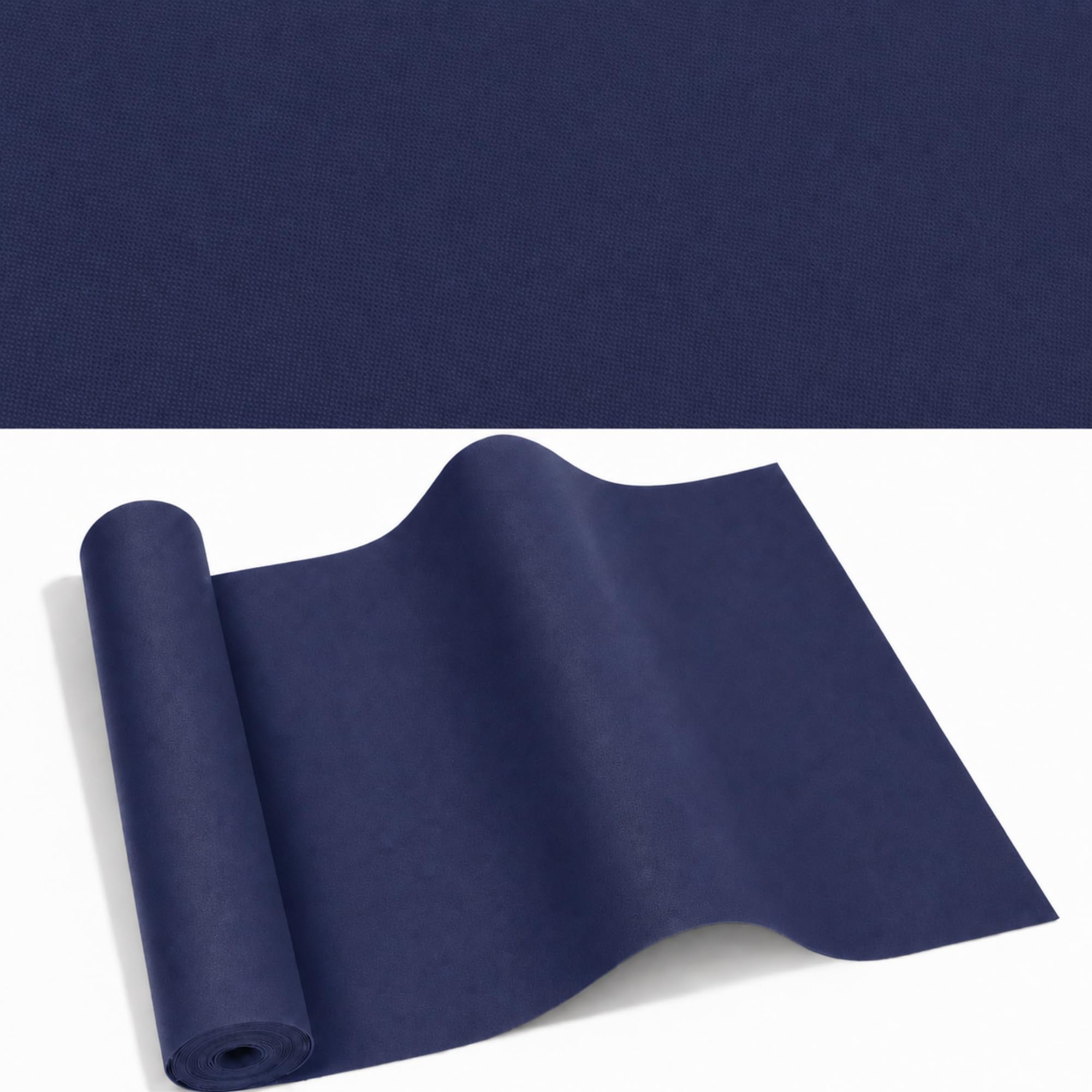 Breling 16'' x 80' Fabric Bulletin Board Roll for Classroom Waterproof Non-Woven Fabric Background Roll Anti-Wrinkle Bulletin Board Background for Back to School Wall Decor DIY Craft (Navy Blue)