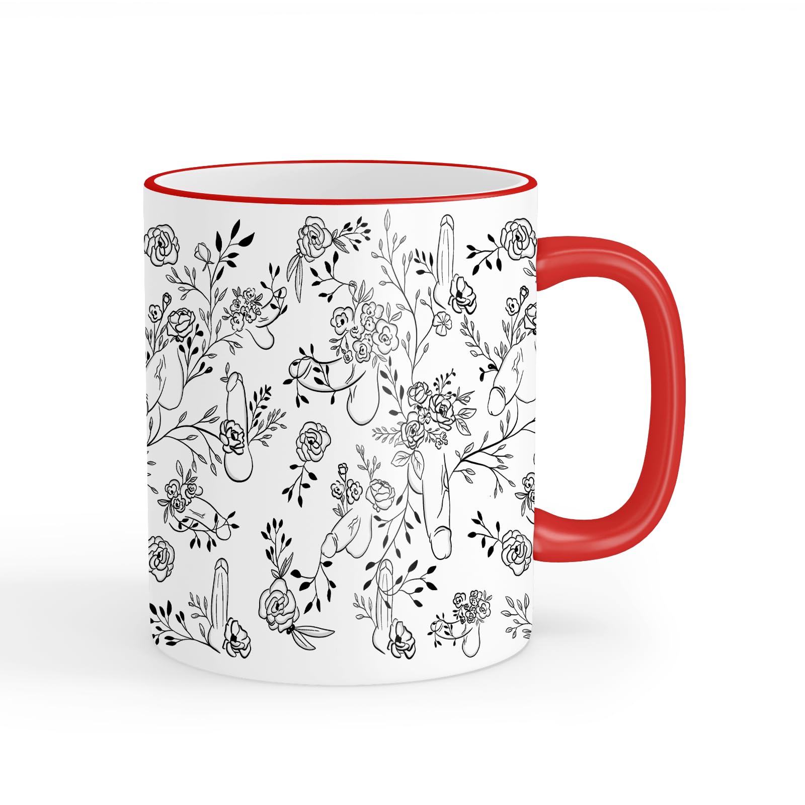 Risqué Gifts Funny Willy Mug - Rude Novelty Mug for Women, Cheeky Gift for Friends, Hen Party, Secret Santa – Hilarious Gag Present, Adult Funny Cup, Exclusive (Red)