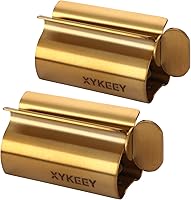 Vista 15 de XYKEEY Exprimidor de tubo de pasta de dientes, juego de 2 rodillos exprimidores de pasta de dientes, soporte de asiento de tubo de pasta de dientes