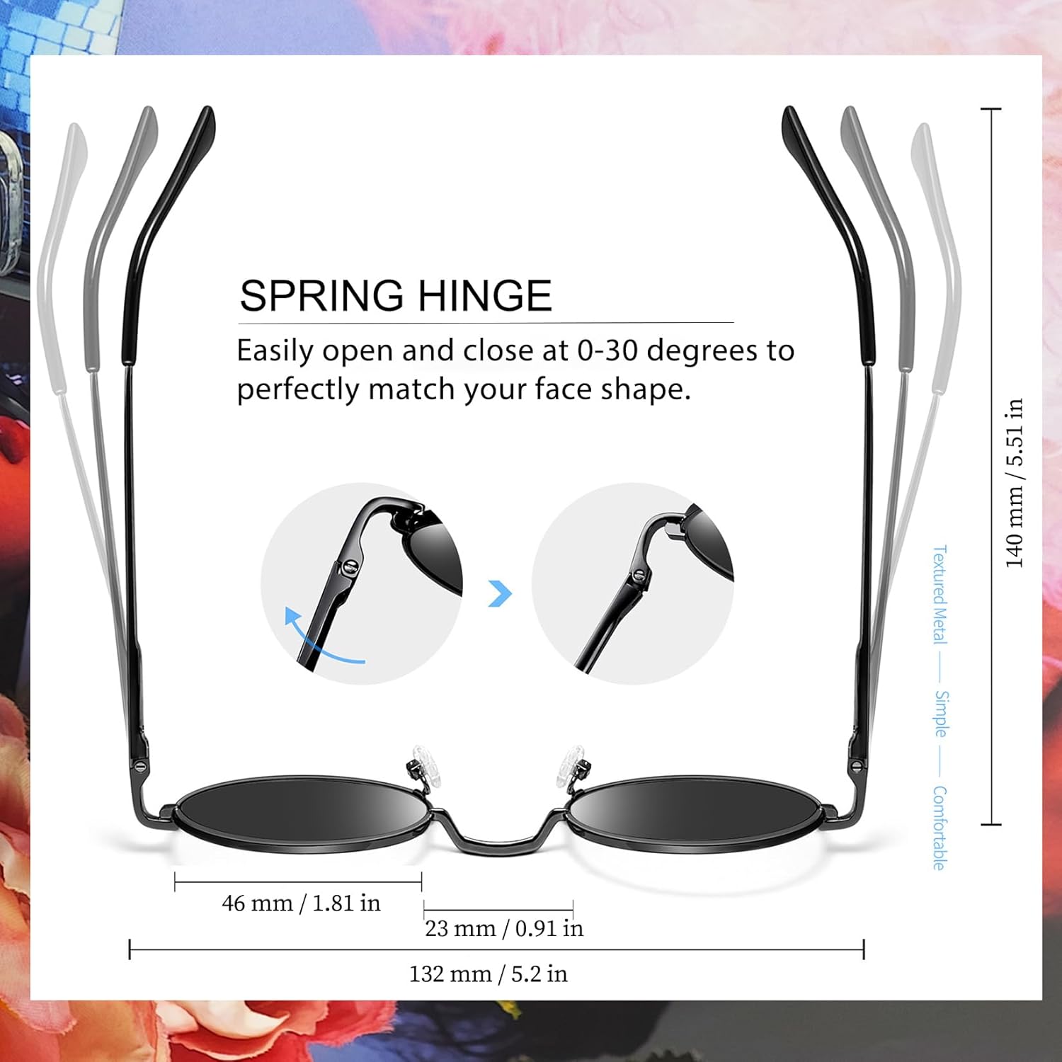 Hippie Round Sunglasses Women Men Circle Glasses Classic Shades for Party SY6001 thumbnail