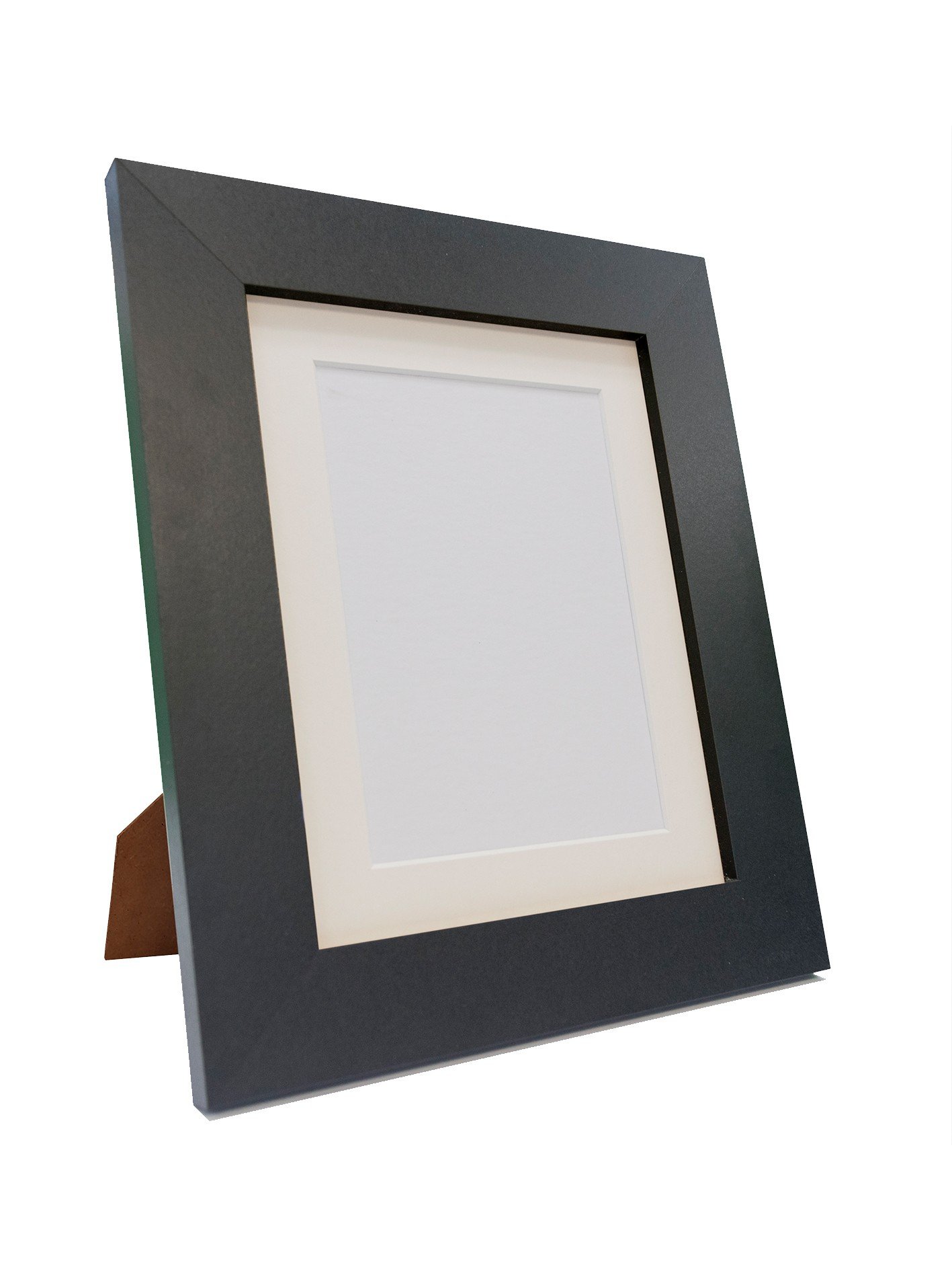 Frames By Post Ivory Mount Metro Black Photo Picture Poster Frame With 16" X 12" For Pic Size 12" X 8"