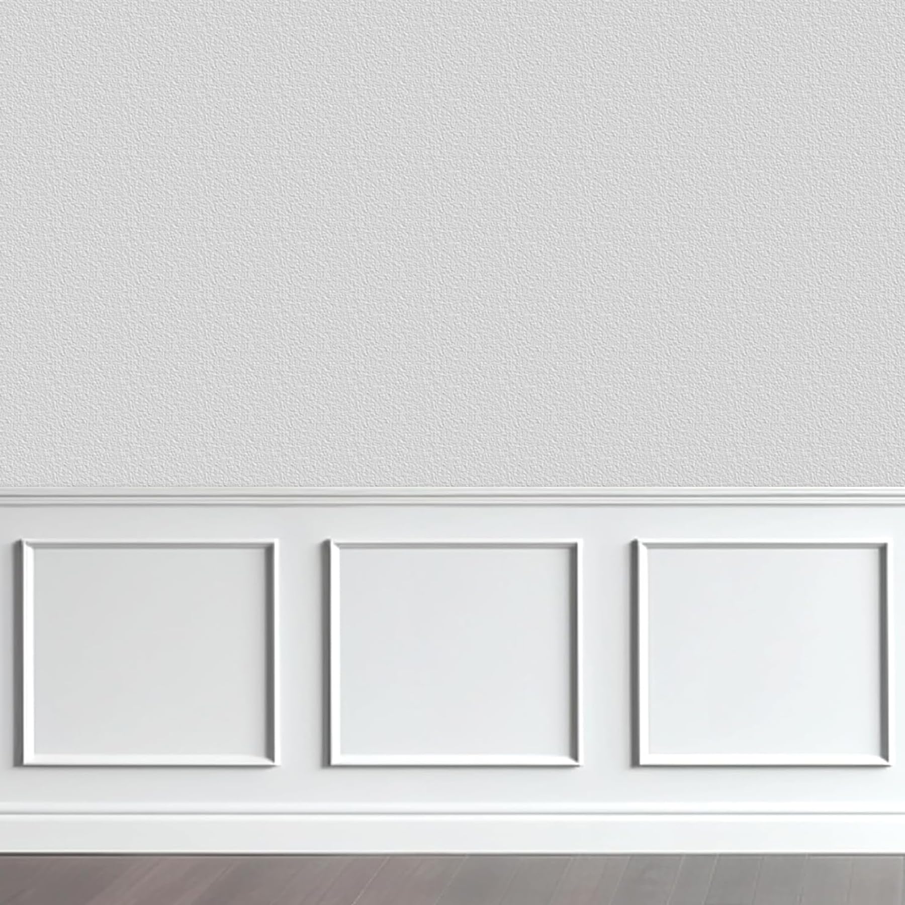 Hungbak 4-Set von 61cm x 61cm Vorgeschnittene Akzent Wand Formteil Trim Kit, Peel und Stick vorgefertigte Wainscoting Panels für Innendekoration, bereit, Stuhl Schienen Moulding