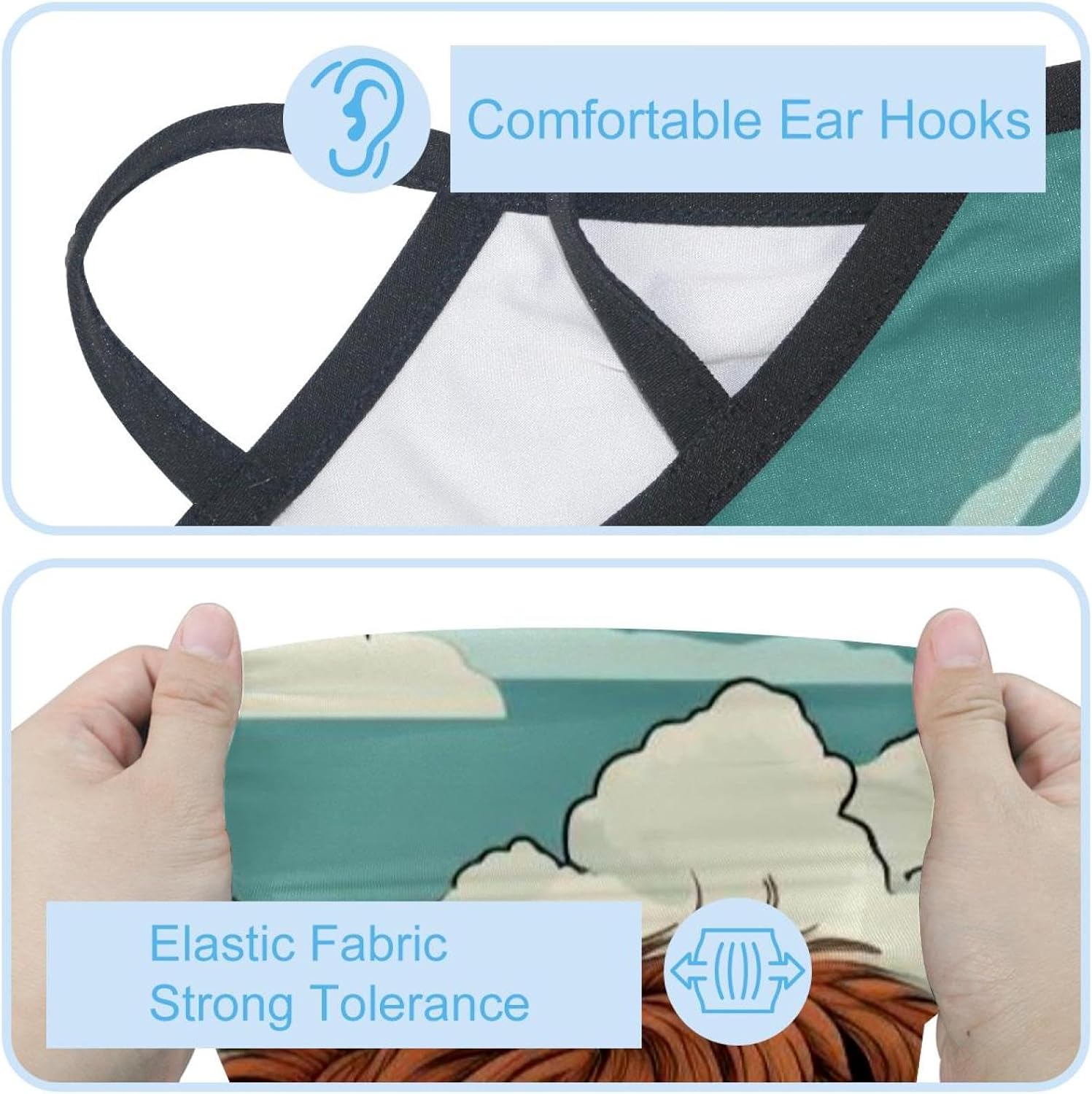 4 Pieces Yak Balaclava Ski Mask, Motorcycle UV Protector Scarf, Summer Cooling Neck Gaiter for Men/Women