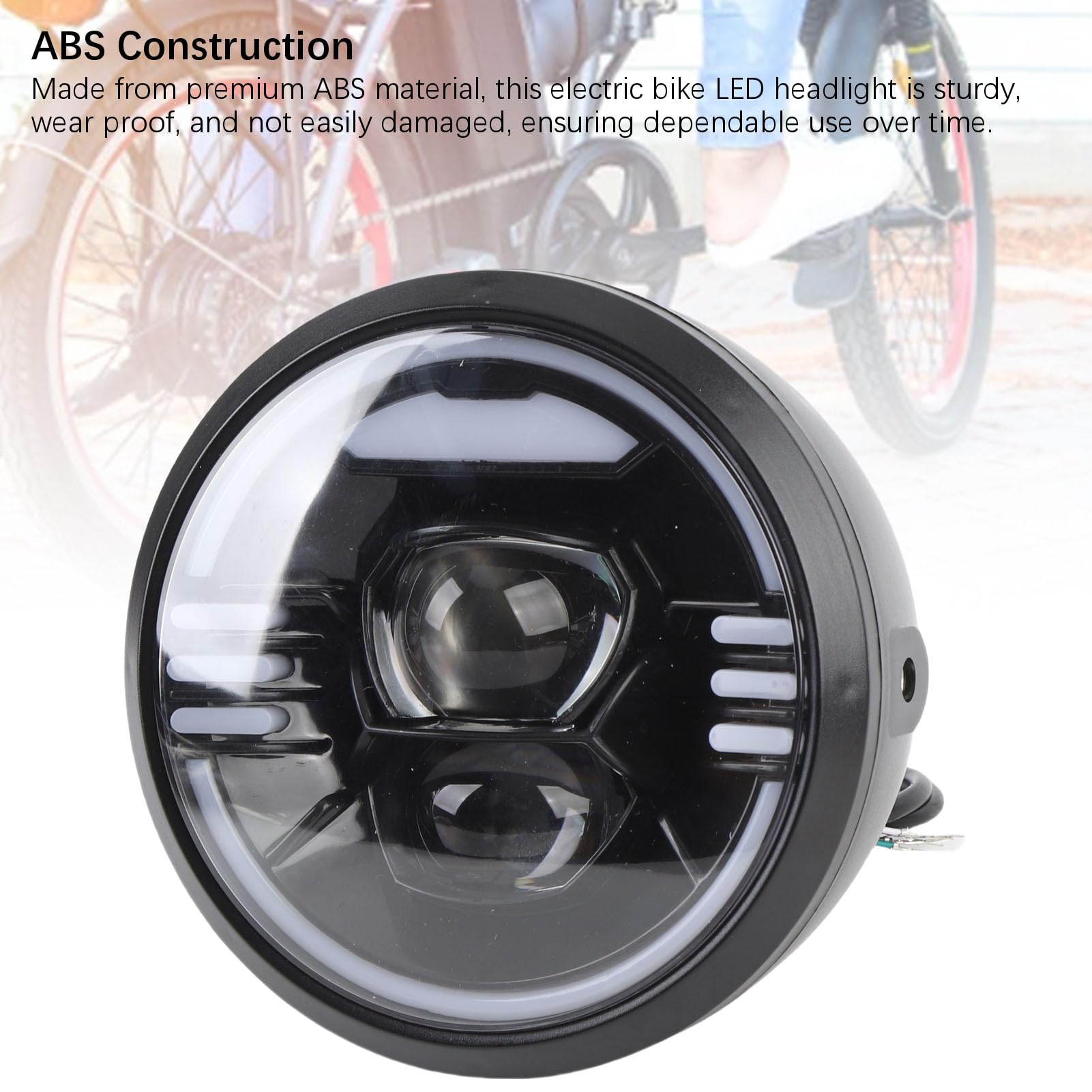 Bewinner Fari Elettrici a LED per Bici, Luce Anteriore Ad Alta luminosità per la Guida Notturna, Lampada a Fascio Largo per Bicicletta Accessori Facili da Installare per Fari Anteriori