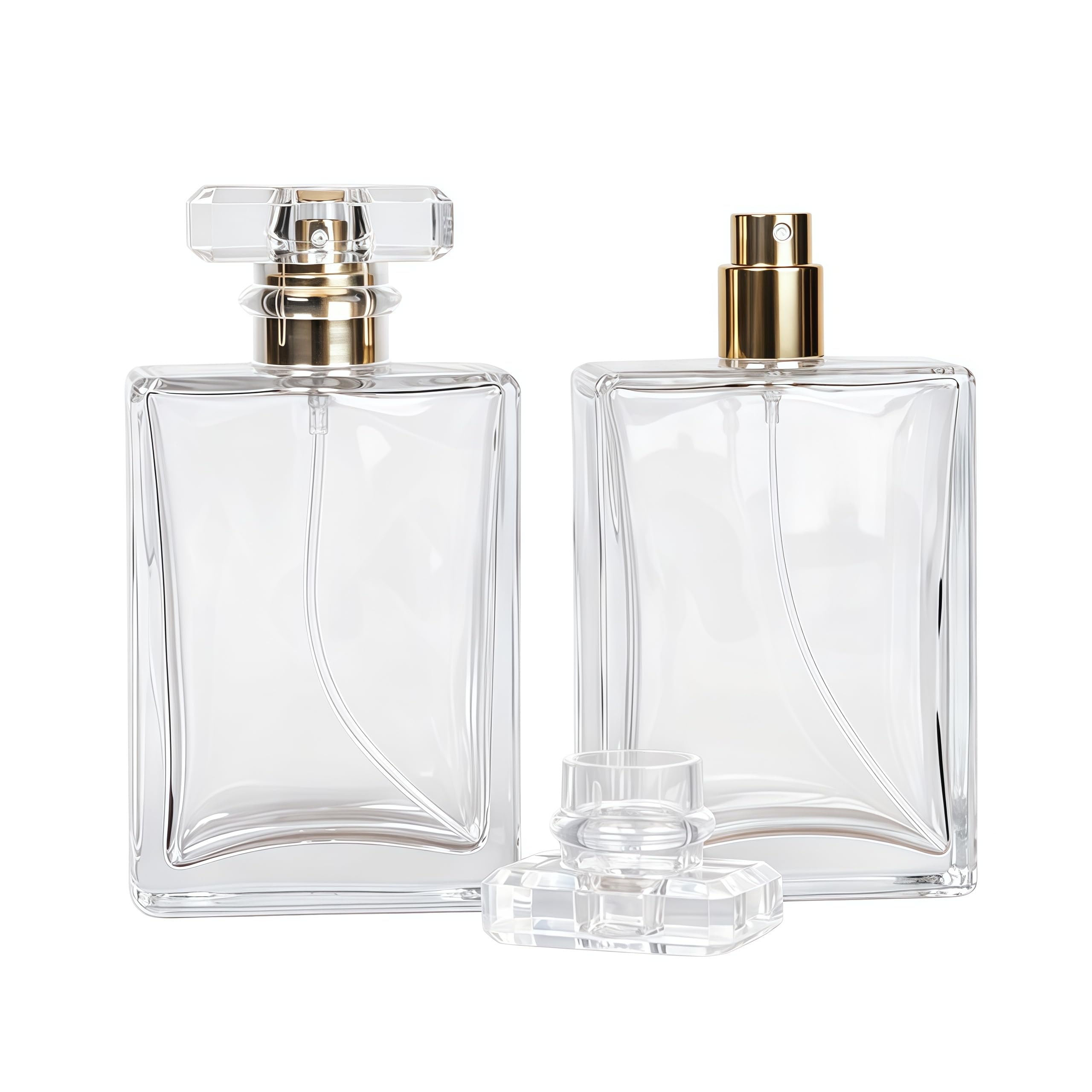 Parfümzerstäuber aus klarem Glas, nachfüllbar, 100 ml