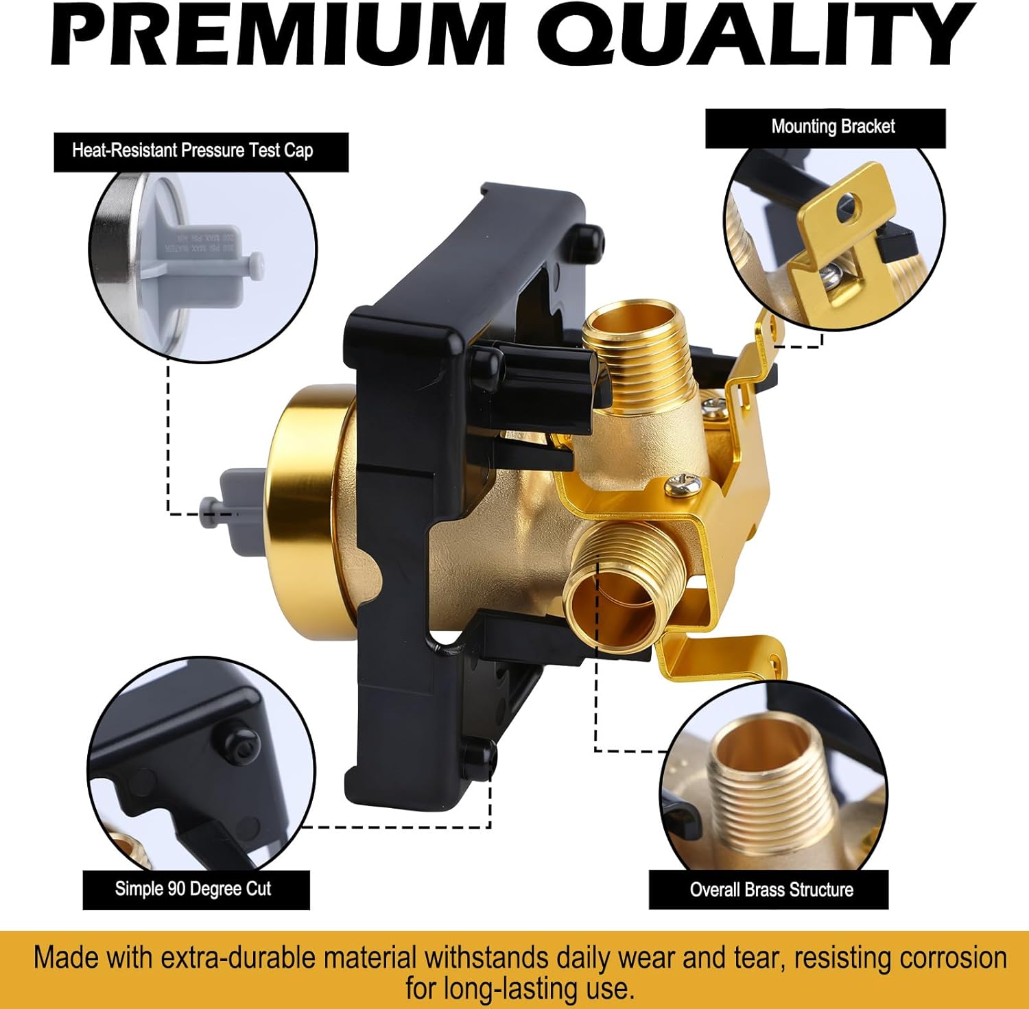 R10000-UNBXHF Universal Shower Valve Body Replacement for Delta MultiChoice 13 14 17 17T Series Shower Tub, Universal Bathtub and Shower Valve Body Fit for Single or Dual Function Tub Faucet Trim Kits