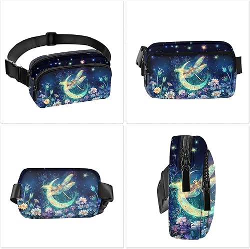 Miniatura 7 de Riñonera para mujer, bolsa cruzada ligera, bolsa de cintura a la moda con correa ajustable para deportes, correr, viajar, senderismo, camping,