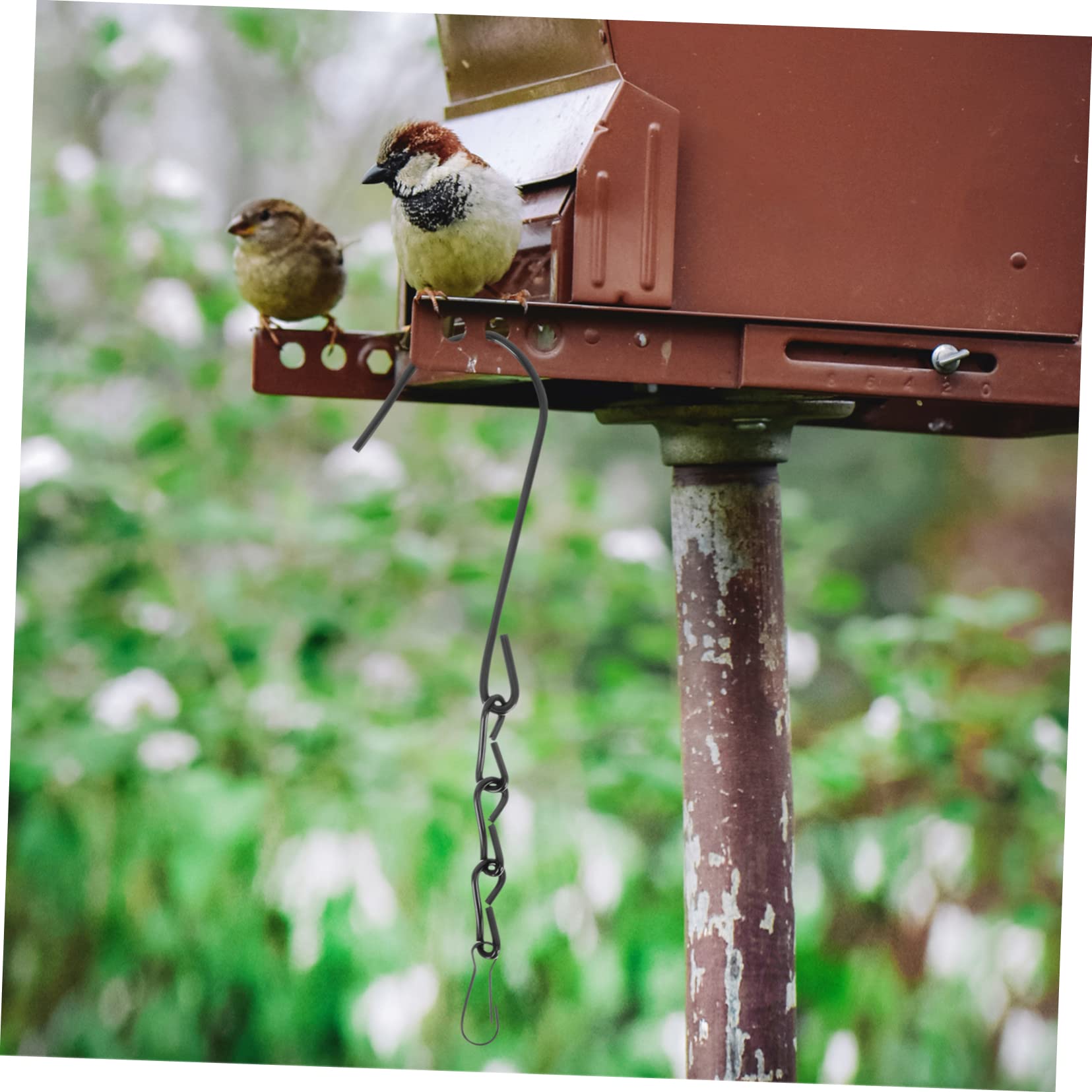 INOOMP 8pcs Metal Chain for Hanging Bird Feeders Flower Pots Home Decor Weatherproof Chain and Lock