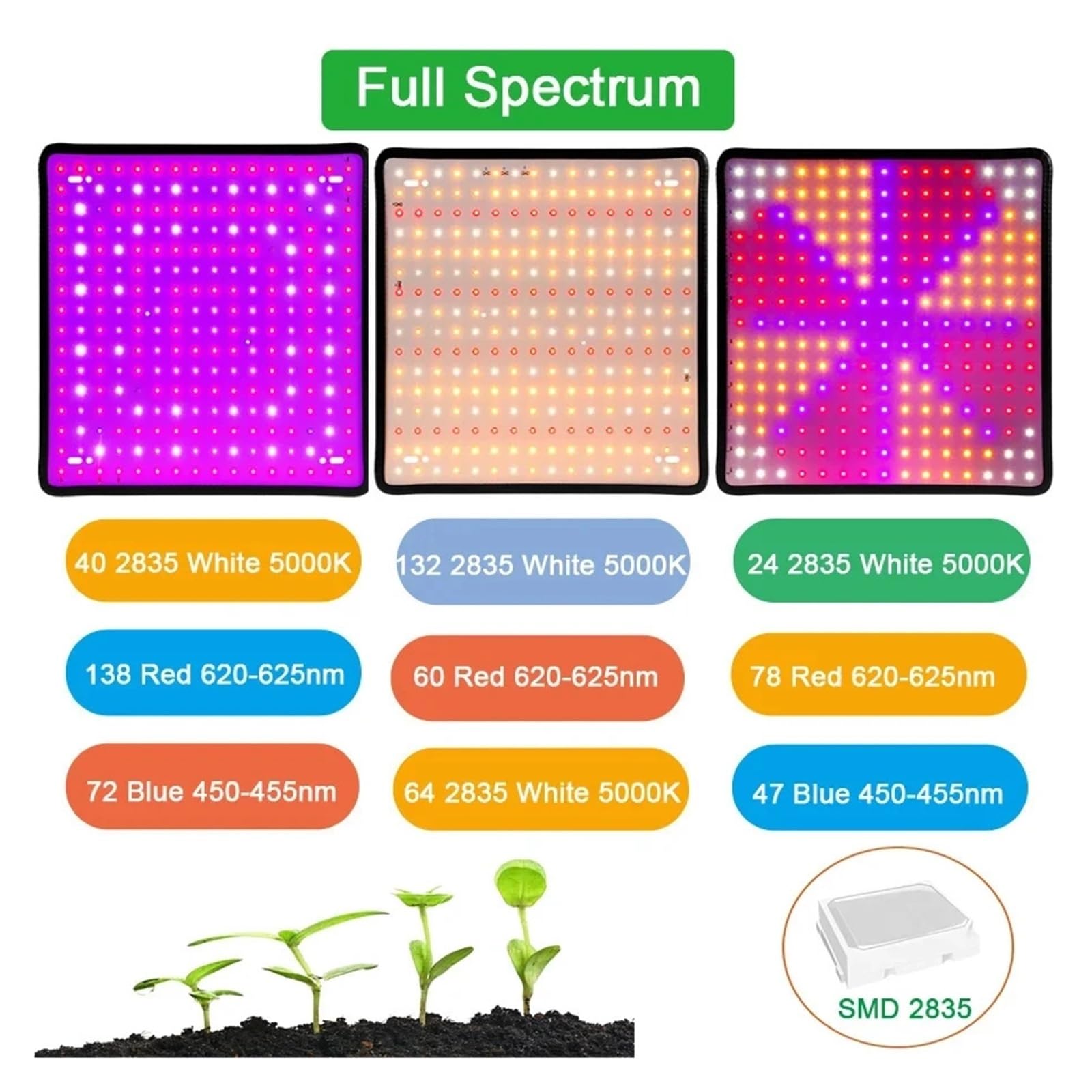 Lámpara de cultivo, Lámpara LED de espectro completo for cultivo, bombilla Phyto, luz for crecimiento de plantas, 1000W, 2000W, luz hidropónica, tienda de semillas de flores for interiores(2000W-A)