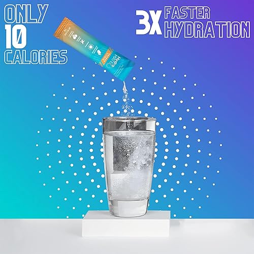 Miniatura 6 de HydroMATE - Paquetes de electrolitos en polvo acelerador de hidratación mezcla de bebidas rápida resaca recuperación de fiesta vitamina C naranja
