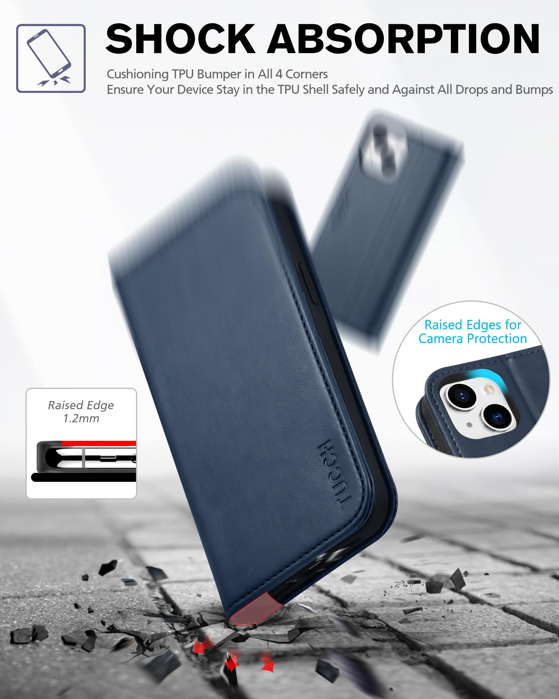 TUCCH Wallet Case For IPhone 13 Pro Ax (6.7") 2021 5G, Agnetic - View #8