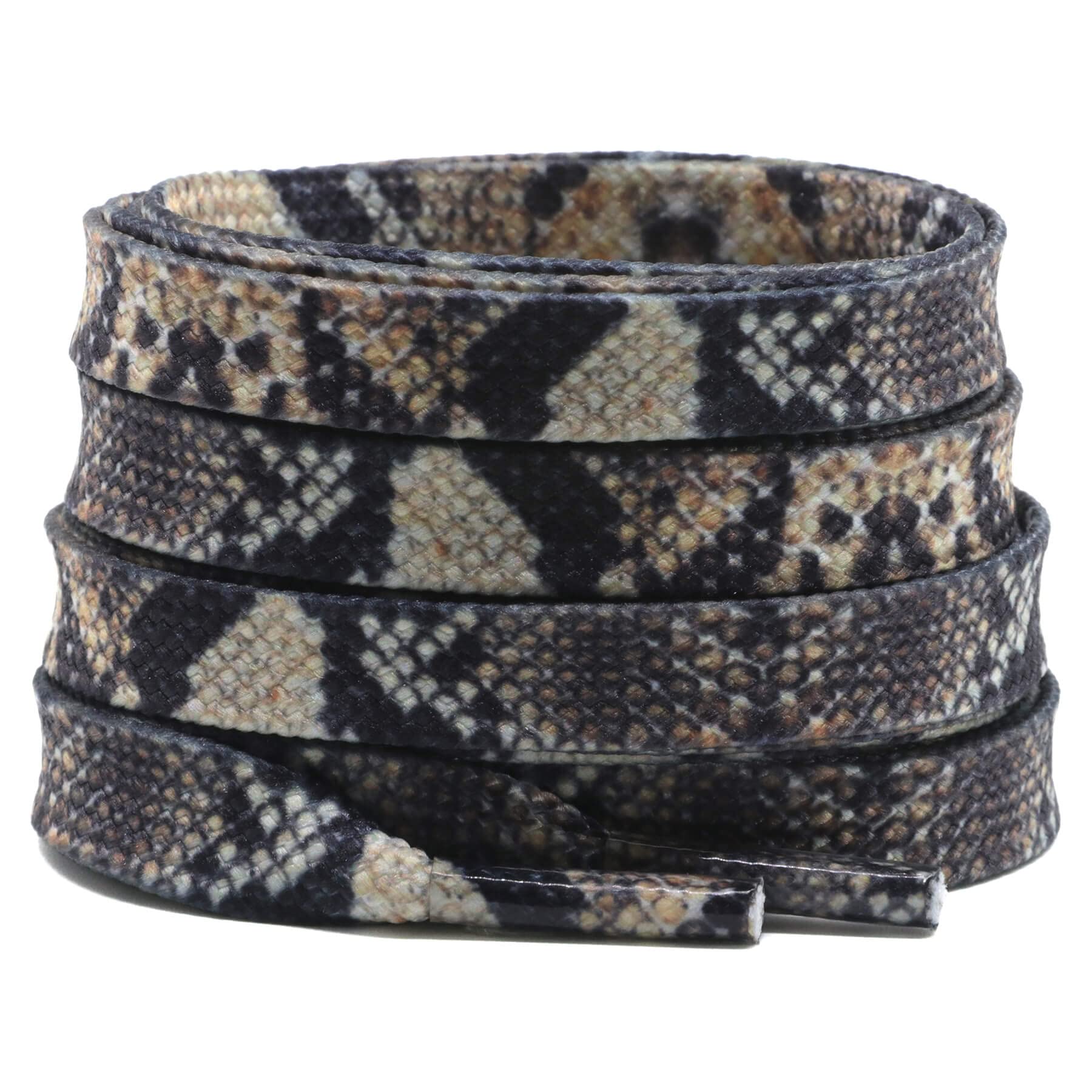 DELELEAnimal Print Flat Shoelaces: Colored Pattern Sneakers Shoe Laces 2 Pair