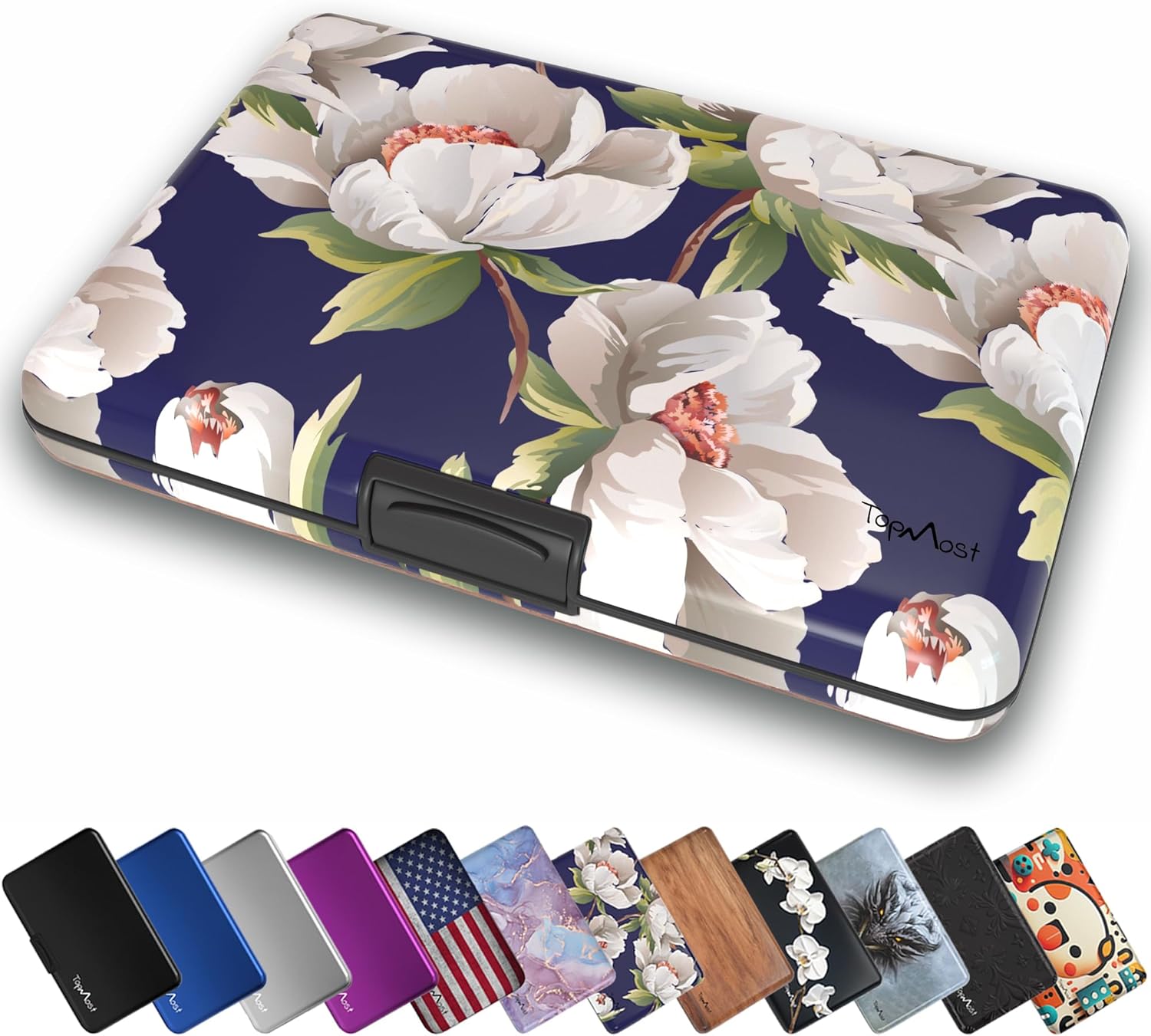 TopMost Aluminum Wallet, Card Case Wallet, Metal RFID Credit Card Holder for Men & Women, 6 Cotton Slots for 10-12 Cards And Bills, Rfd Protective